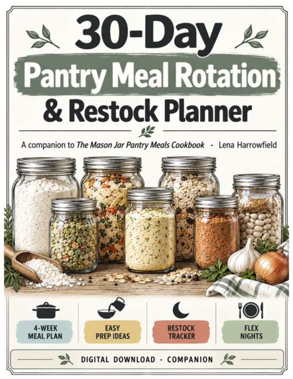 Cover of the 30-Day Pantry Meal Rotation and Restock Planner