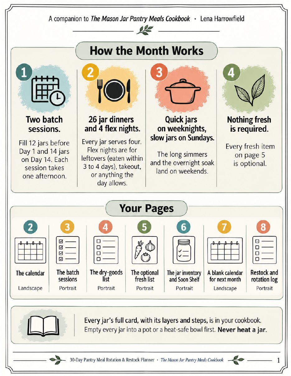 Inside page of the Planner: How the Month Works